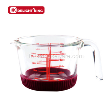 Tasse à mesurer de verre Ensemble d&#39;outils de cuisson avec couvercle